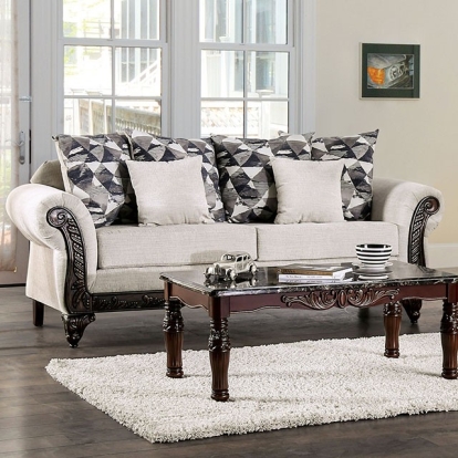 Cassani Light Gray/Walnut Sofa Model SM7756-SF by Furniture of America