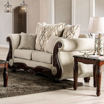 Giardino Brown/Walnut Loveseat Model SM7764-LV by Furniture of America