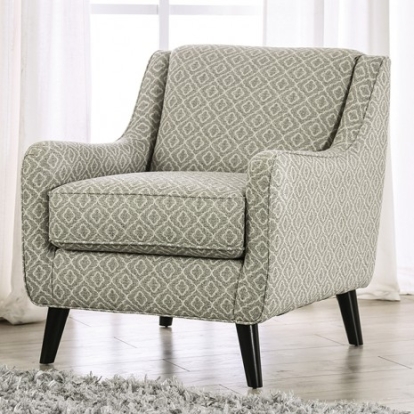 Furniture of America Stephney Transitional Foam Linen-Like Solid with Wood Gold-Gray Chair Model SM8193-CH-SQ