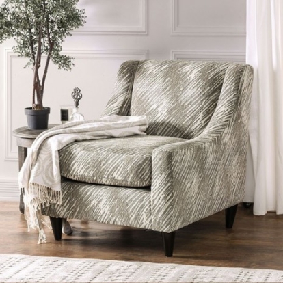 Furniture Of America Stefano Transitional Black Light Mocha Chair | SM8220-CH