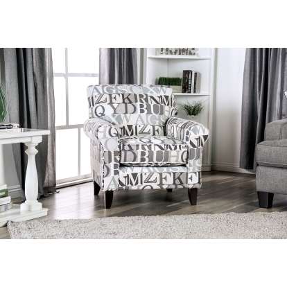 Verne Pattern Chair Model SM8330-CH-LT by Furniture of America