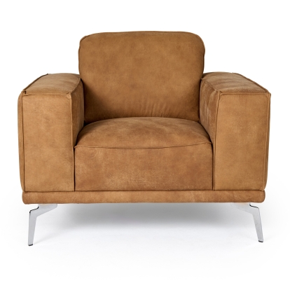 Lamod Italia Soho - Italian Cognac Leather Armchair Lounge Chair Cognac furniture-00181710 Vig Furniture VGDTSOHO-COGNAC-CH