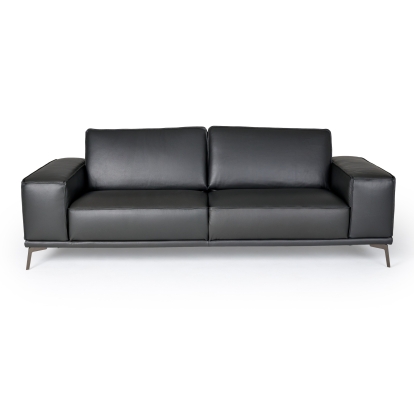 Lamod Italia Soho - Italian Grey Nirvana Fume Leather Sofa Sofa Gray furniture-00181959 Vig Furniture VGDTSOHO-SF-GREY-S