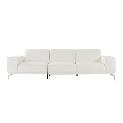 Lamod Italia Soho - Italian White Leather Sofa Sofa White furniture-00182134 Vig Furniture VGDTSOHO-SF-WHT