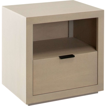 Diamond Sofa SONOMANSNA Sonoma 1 Drawer Wood Night Stand Light Natural Grey Wash Finish