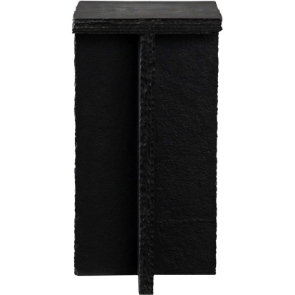 Diamond Sofa SPECTREATBL Spectre Accent End Table Black Slate Marble
