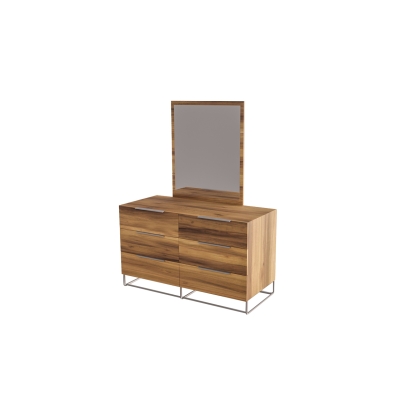 VIG Furniture Walnut Mirror SKU VGACLORENZO-MIR - Product ID 74161A