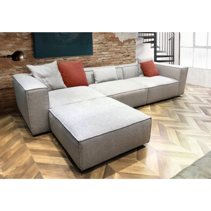 Diamond Sofa VICE4PCBA Vice 4 Piece Modular Sectional Sofa & Otooman Barley Fabric
