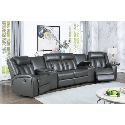 Poundex Manual Reclining Sectional Model F8790