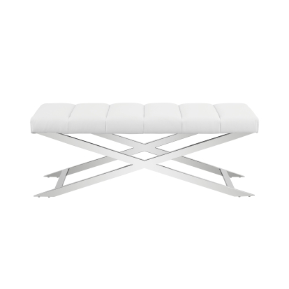 VIG Furniture White Bench SKU VGGAGA-8648BE-WHT-BENCH - Product ID 79513