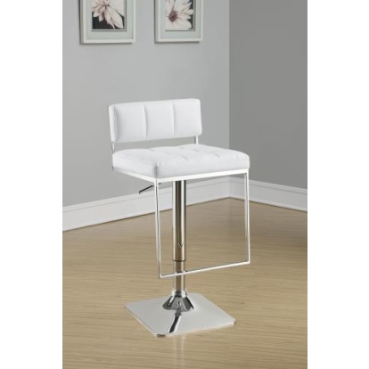Coaster Alameda Adjustable Bar Stool White and Chrome