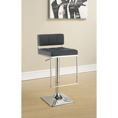 Coaster Alameda Adjustable Bar Stool Chrome and Grey