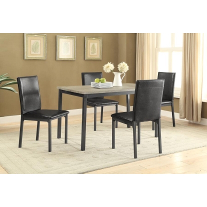 Coaster Garza 5-piece Dining Room Set Weathered Grey and Black Model 100611-S5