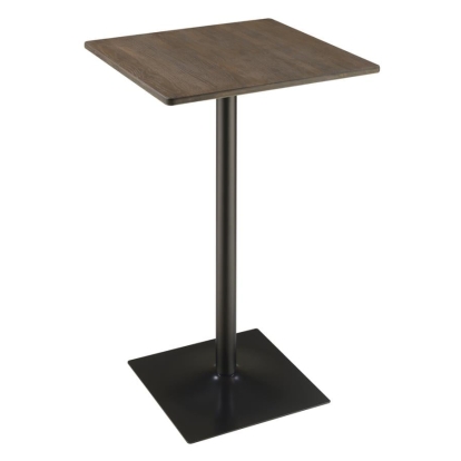 Coaster Cavalier Square Bar Table Dark Elm and Matte Black Model 100730