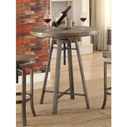 Coaster Bartlett Adjustable Swivel Bar Table Brushed Nutmeg
