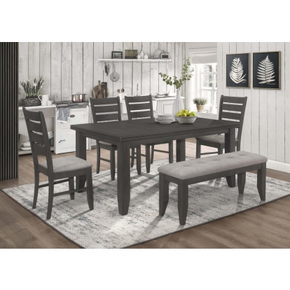 Coaster Dalila 6-piece Rectangular Dining Set Grey and Dark Grey Model 102721GRY-S6