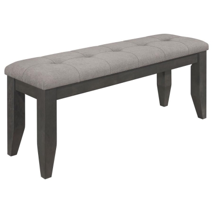 Coaster Dalila Padded Cushion Bench Grey and Dark Grey Model 102723GRY