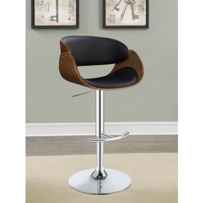 Coaster Dana Adjustable Bar Stool Black and Chrome