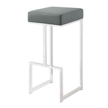 Coaster Gervase Square Bar Stool Grey and Chrome Model 105262