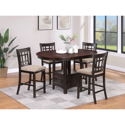 Coaster Lavon 5-piece Counter Height Dining Room Set Light Chestnut and Espresso Model 105278-S5