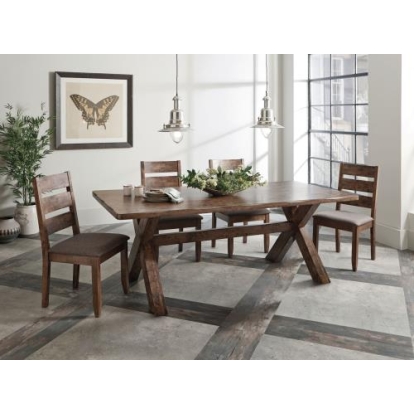 Coaster Alston X-shaped Dining Table Knotty Nutmeg