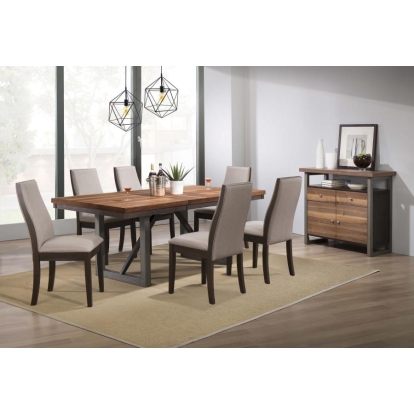 Coaster Spring Creek Rectangular Slat Dining Set Model 106581-S5G