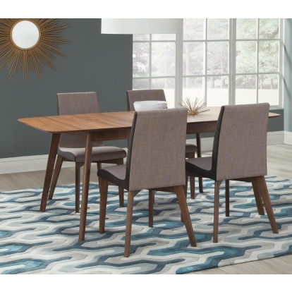 Coaster Redbridge 5-piece Dining Room Set Natural Walnut and Grey Model 106591-S5
