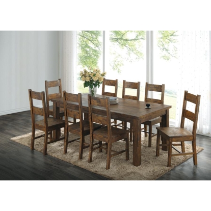 Coaster Coleman Dining Room Set Rustic Golden Brown Model 107041-S7