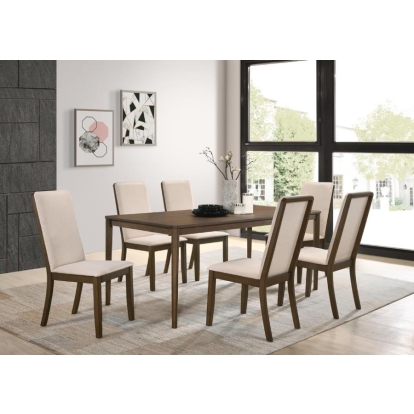 Coaster Wethersfield 7-piece Dining Set Medium Walnut and Latte Model 109841-S7
