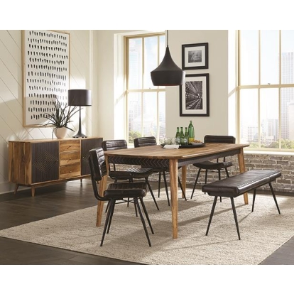 Coaster Partridge Wooden Dining Table Natural Sheesham Model 110571