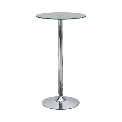 Coaster Abiline Glass Top Round Bar Table Chrome Model 120341