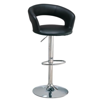Coaster Barraza 29" Adjustable Height Bar Stool Black and Chrome