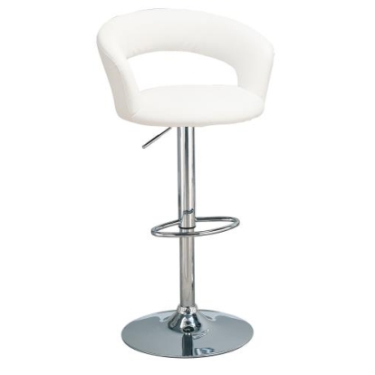 Coaster Barraza 29" Adjustable Height Bar Stool White and Chrome