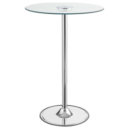 Coaster Thea LED Bar Table Chrome and Clear Model 122400