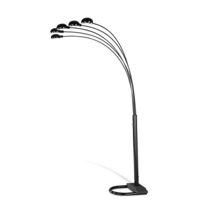 Coaster Kayd 5-light Floor Lamp Satin Black