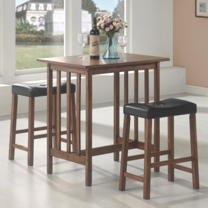 Coaster Oleander 3-piece Counter Height Set Nut Brown Model 130004