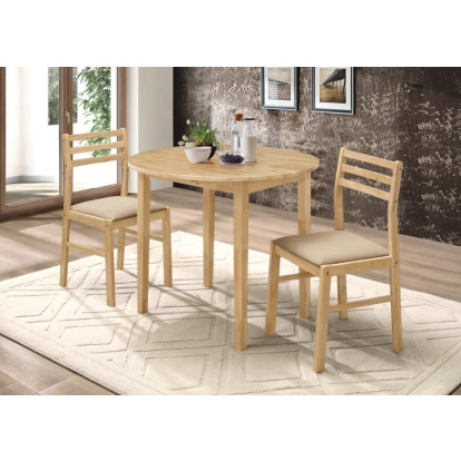 Coaster Bucknell 3-piece Dining Set with Drop Leaf Natural and Tan Model 130006