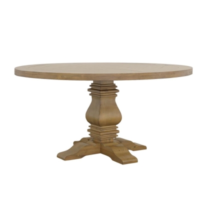 Coaster Florence Round Pedestal Dining Table Rustic Smoke Model 180200