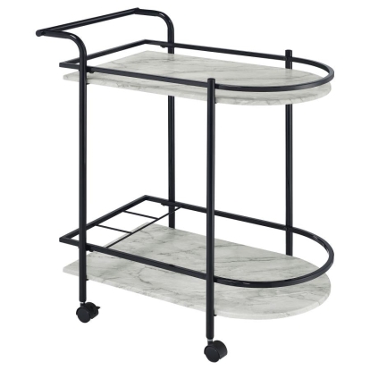 Coaster Desiree Rack Bar Cart with Casters Black Model 181376