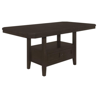 Coaster Prentiss Extendable Rectangular Counter Height Table with Butterfly Leaf Cappuccino Model 193108