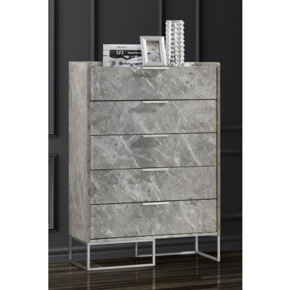 VIG Furniture Grey Chest SKU VGACMARBELLA-GRY-CHEST - Product ID 76854
