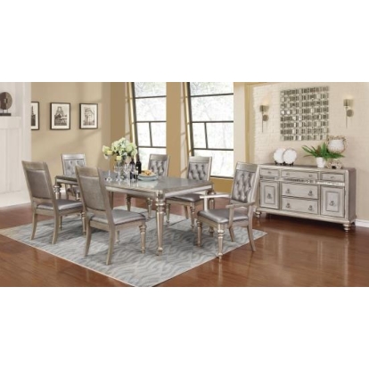 Coaster Danette Dining Room Set Metallic Platinum Model 106471-S5