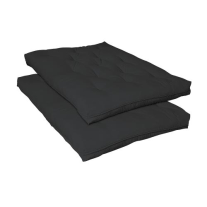 Coaster 7.5" Deluxe Innerspring Futon Pad Black