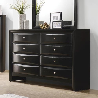 Coaster Briana Rectangular 8-drawer Dresser Black