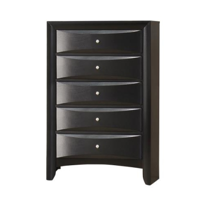 Coaster Briana Rectangular 5-drawer Chest Black