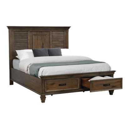 Coaster Franco Eastern King Storage Bed Burnished Oak Model 200970KE