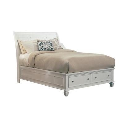 Coaster Sandy Beach Queen Storage Sleigh Bed White Model 201309Q