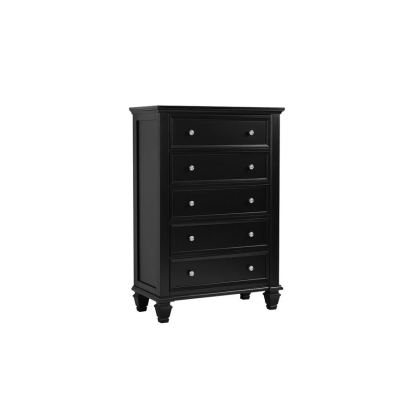 Coaster Sandy Beach 5-drawer Chest Black Model 201325