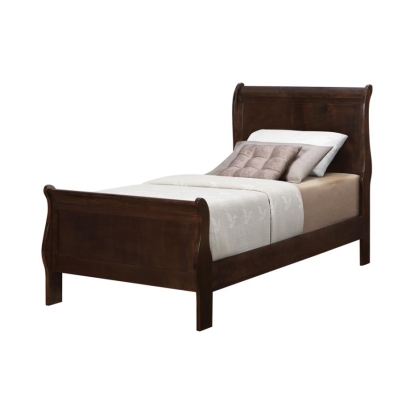 Coaster Louis Philippe Twin Panel Sleigh Bed Cappuccino Model 202411T