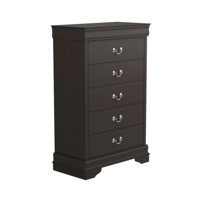 Coaster Louis Philippe 5-drawer Chest with Silver Bails Cappuccino Model 202415